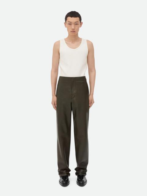 Bottega Veneta Leather Wide Leg Trousers