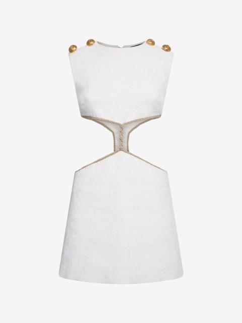 Roberto Cavalli Wall Print Cut-Out Mini Dress