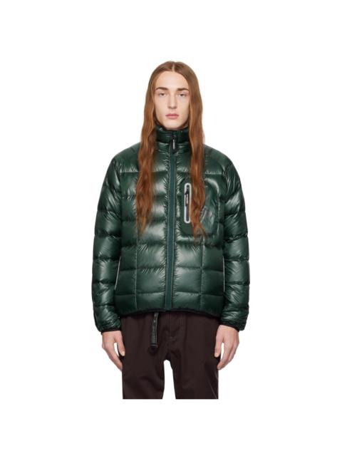 and Wander Green Diamond Stitch Packable Down Jacket