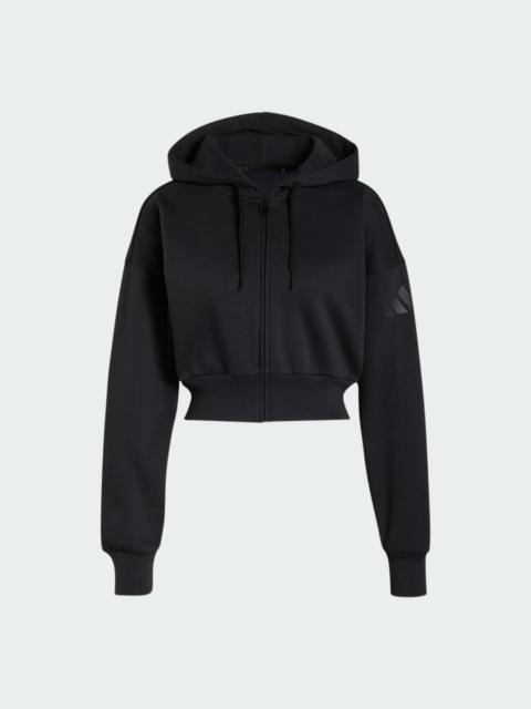 adidas Essentials Contemporary Fleece Full Zipper Hooded Jacket
