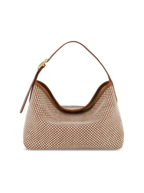 Vince Women's Vivian Woven Leather Hobo Bag - Saddle Milk