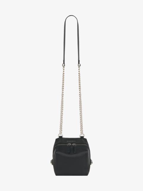 MINI PANDORA BAG IN GRAINED LEATHER WITH CHAIN