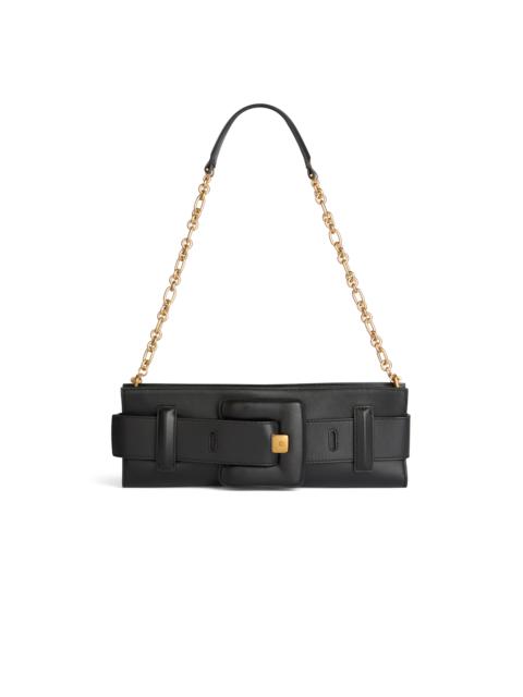 Balmain Anthem smooth leather clutch