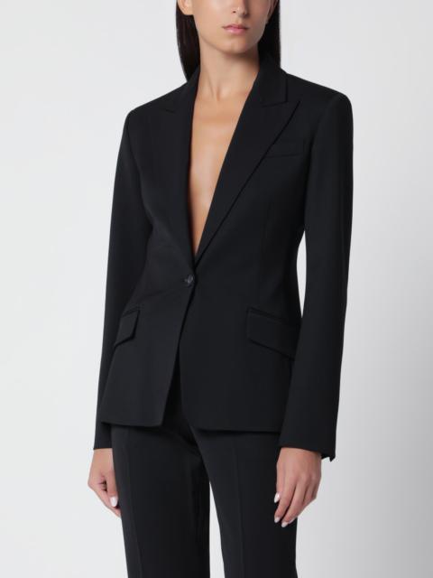 THE ANDAMANE Single-breasted black jacket in wool blend