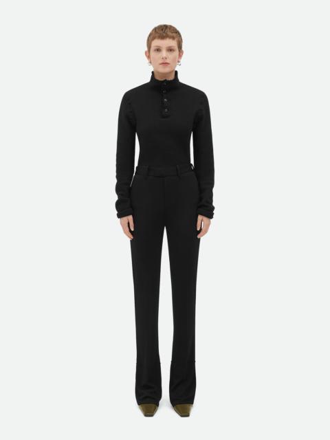 Bottega Veneta Matt Viscose Jersey Flared Trousers