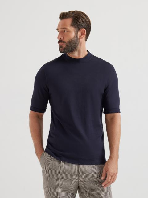 Brunello Cucinelli Cotton jersey mock neck T-shirt