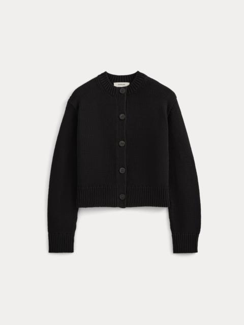 EVERLANE OPEN-KNIT CARDIGAN CREW IN ELEVATED COTTON