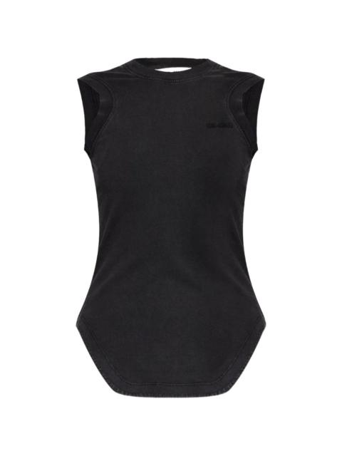 THE ATTICO logo-embroidered tank top