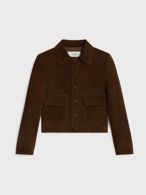 CELINE straight-cut blouson jacket in suede