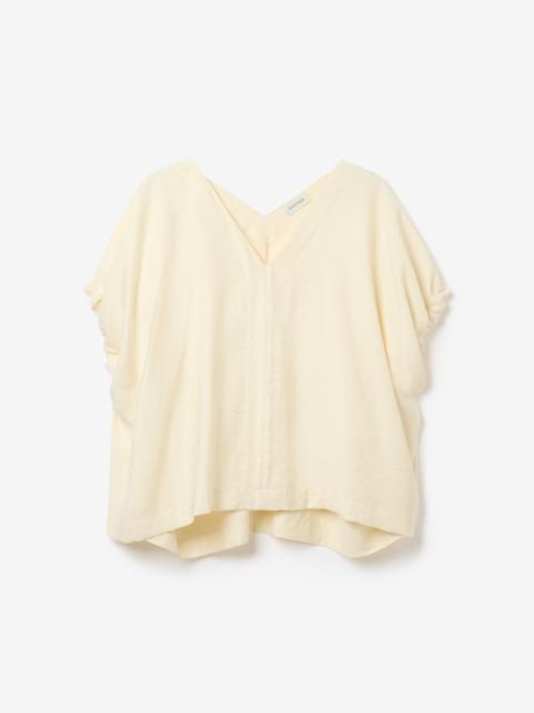 House of Dagmar Rouched V-neck top