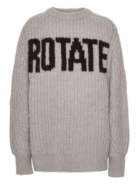 ROTATE logo ribbed-knit sweater