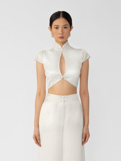 SAU LEE PEGGY SATIN TOP