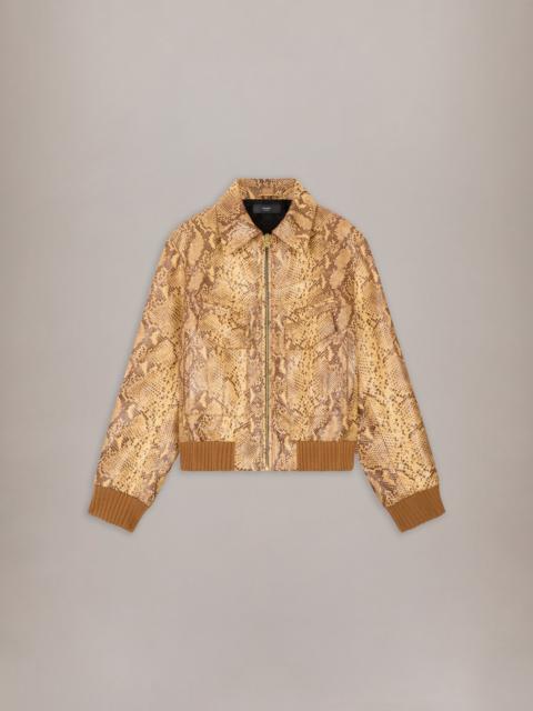 AMIRI PYTHON EMBOSSED DOUBLE POCKET BLOUSON