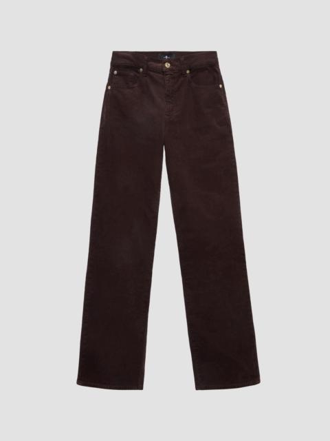 7 For All Mankind Women's Stovepipe Straight-Leg Jeans - Corduroy Coffee