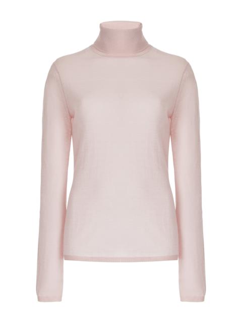 GABRIELA HEARST Costa Turtleneck in Blush Silk Cashmere