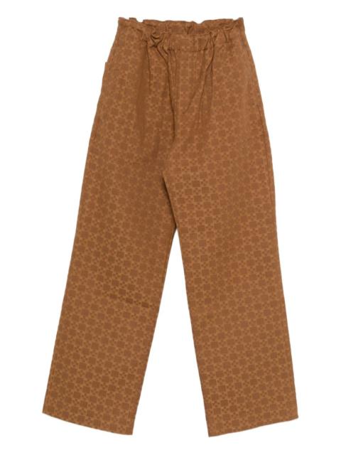 Sandro patterned wide-leg jeans