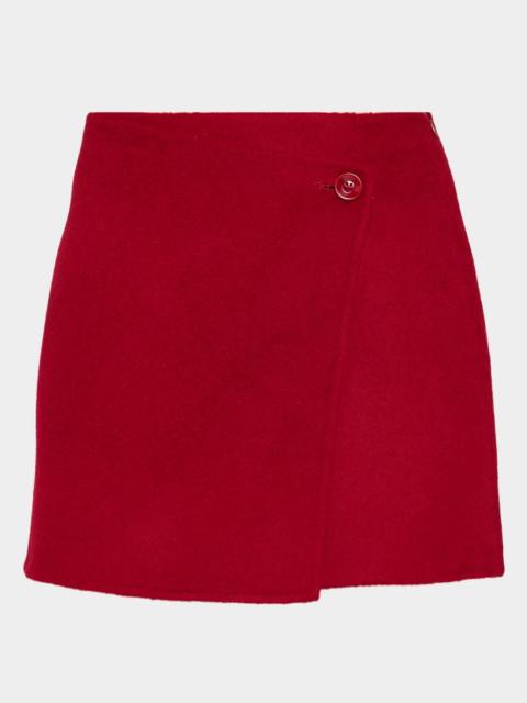 ULLA JOHNSON Leyla Wool Mini Skirt