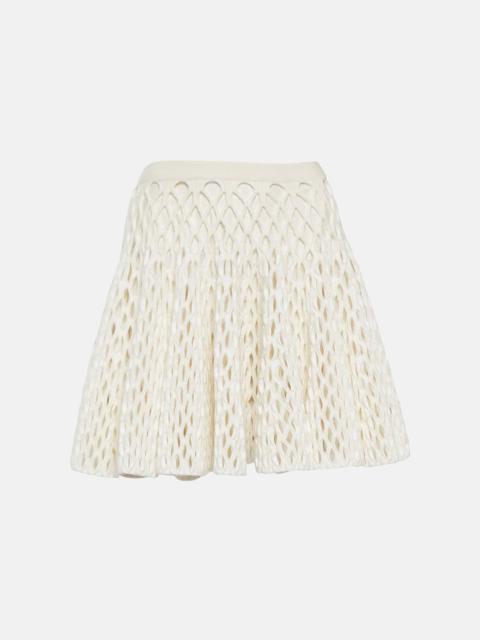 Alaïa High-rise knit miniskirt