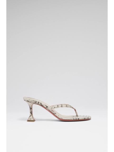 Amina Muaddi JULIETTE THONG SLIPPER 70 NATURAL PRINTED SNAKE