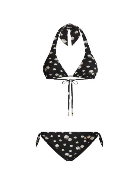 Dolce & Gabbana small rose-print bikini
