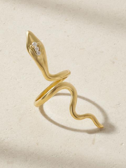 ILEANA MAKRI Cobra 18-karat gold diamond ring Gold