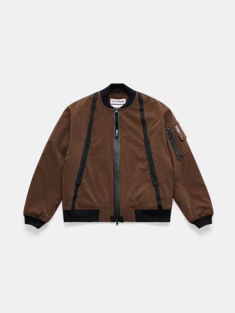 Stutterheim Bredsand Zip Winter Bomber Jacket Brown