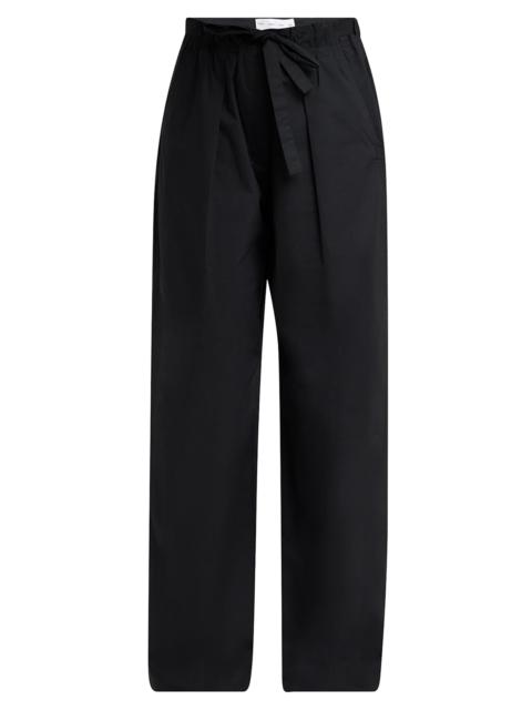 Proenza Schouler Women's Barrett Stretch Cotton Poplin Straight-Leg Pants - Black
