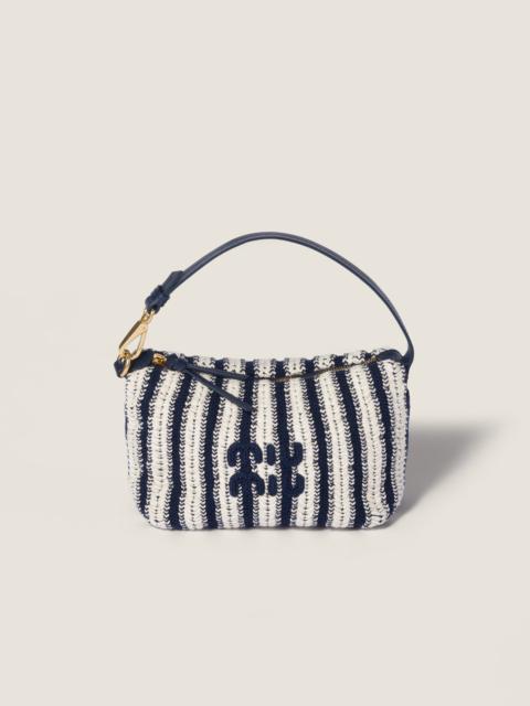 Miu Miu Crochet and leather pouch