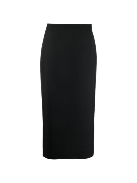 mid-length straight skirt