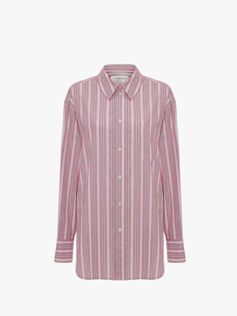 Victoria Beckham Oversized Shirt in Pink Stripe