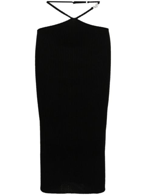 AMIRI strap-detail pencil midi skirt