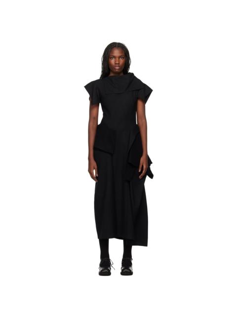 Yohji Yamamoto Black Asymmetry Sleeveless Dress