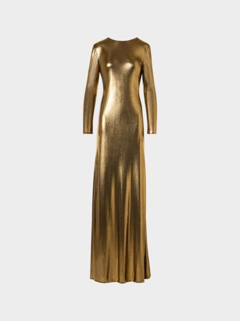 AKRIS Lurex Viscose Long-Sleeve Gown