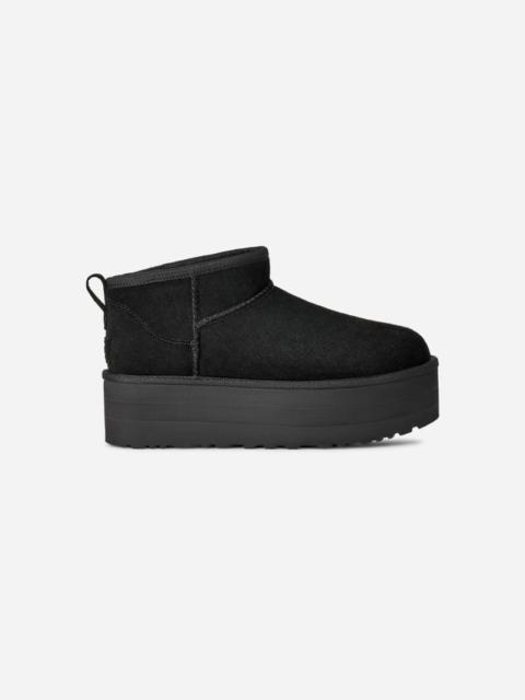 UGG ® Women's Classic Ultra Mini Platform Suede Classic Boots in Black