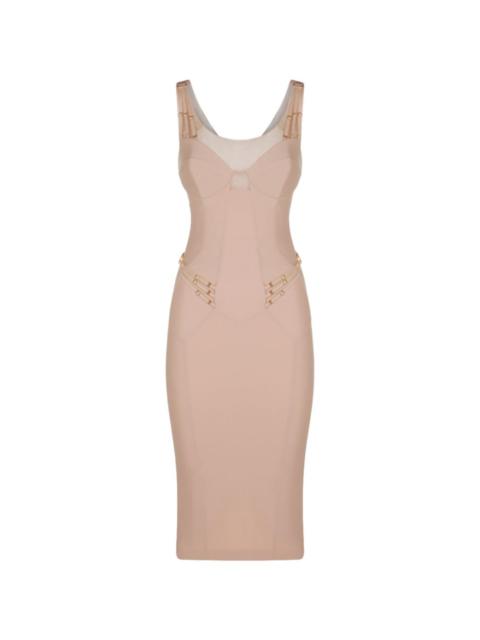 ELISABETTA FRANCHI straps-detail midi dress