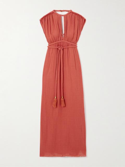 Isabel Marant Joya Open-back Braided Cotton-gauze Maxi Dress