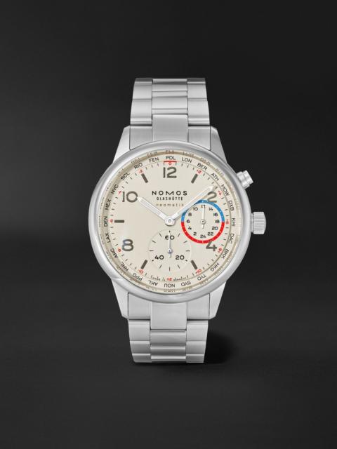 NOMOS Glashütte Club Sport Neomatik Worldtimer Automatic Chronograph Stainless Steel Watch, Ref. 792 White