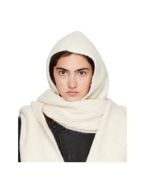 Givenchy Off-White Hooded Alpaca Scarf