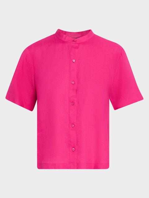 EILEEN FISHER Button-Down Organic Linen Shirt