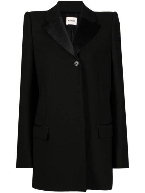 KHAITE single-breasted cotton-blend blazer