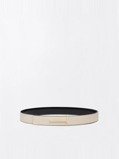 TOM FORD GRAIN LEATHER AND SPAZZOLATO LEATHER SLIM T BELT