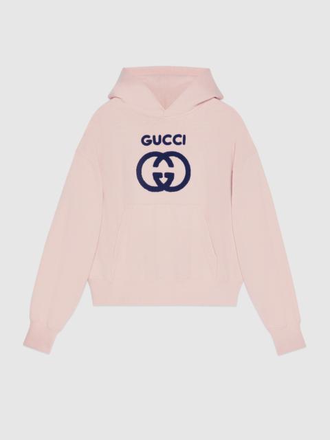 GUCCI Cotton jersey sweatshirt with embroidery
