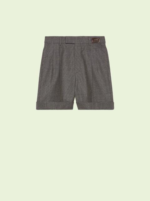 GUCCI Check wool shorts