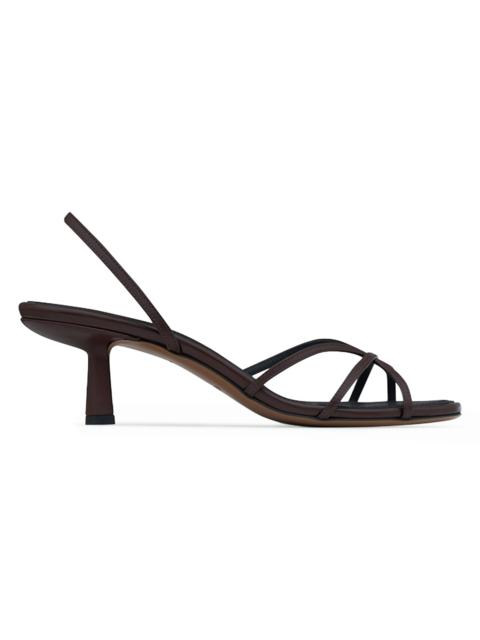 NEOUS Women's Nostalgic Modernism Ibor 55MM Leather Slingback Sandals - Dark Chocolate