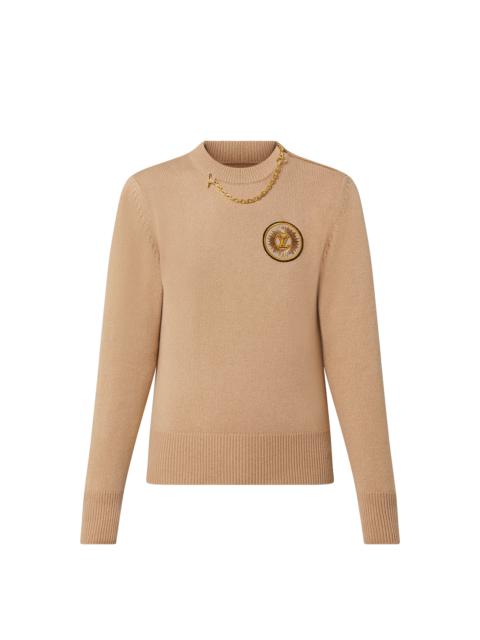 Louis Vuitton Chain Detail Patch Sweater