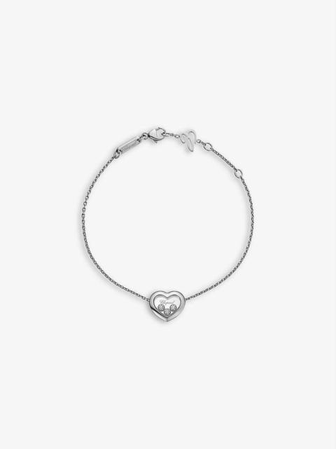 Chopard Happy Diamonds Icons 18ct white-gold and 0.15ct diamond bracelet