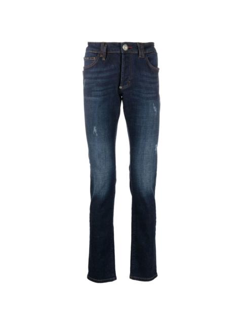 slim-cut leg jeans