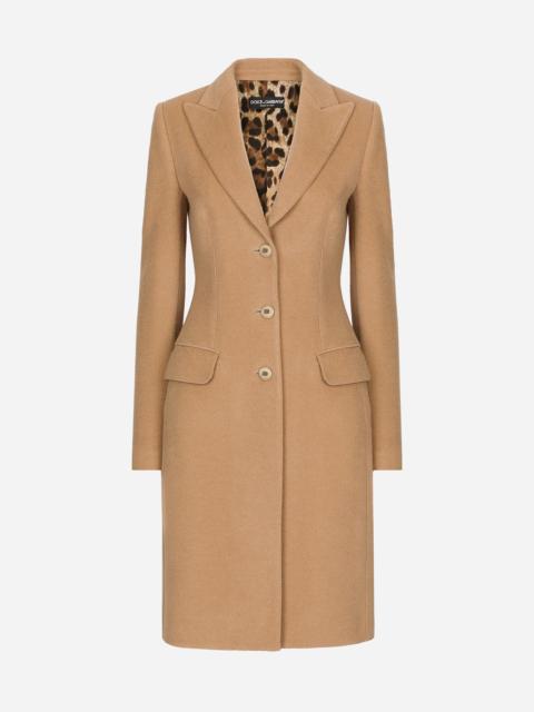 Dolce & Gabbana Single-breasted camel wool coat