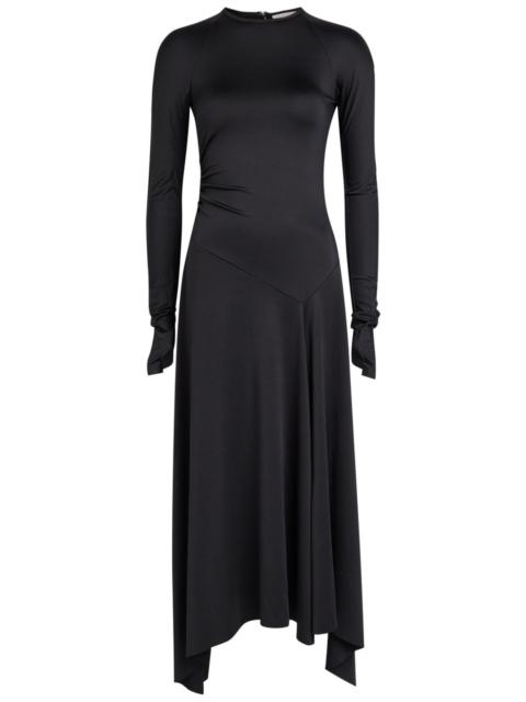 Victoria Beckham Victoria Beckham Asymmetric Jersey Midi Dress