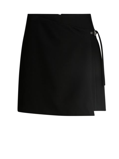 HUGO WRAP MINI SKIRT WITH BRANDED BELT BUCKLE